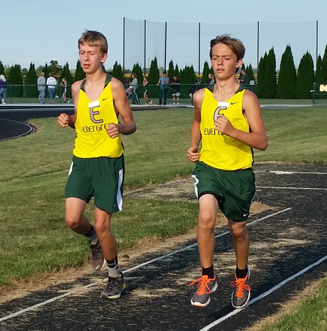 Shane and Ben warming up for the Lake MS Invitational