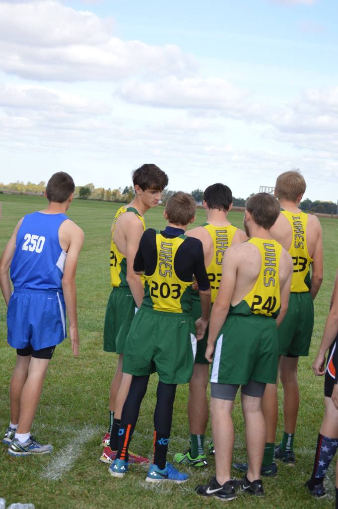 The high school boys get ready for their start in Fostoria