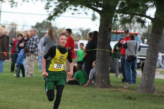 Jared pushes hard to the finish line